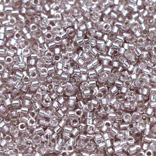 Бисер DB-1433 Miyuki Delica Beads 11/0 (блестящий, светло-серебряно-розовый)